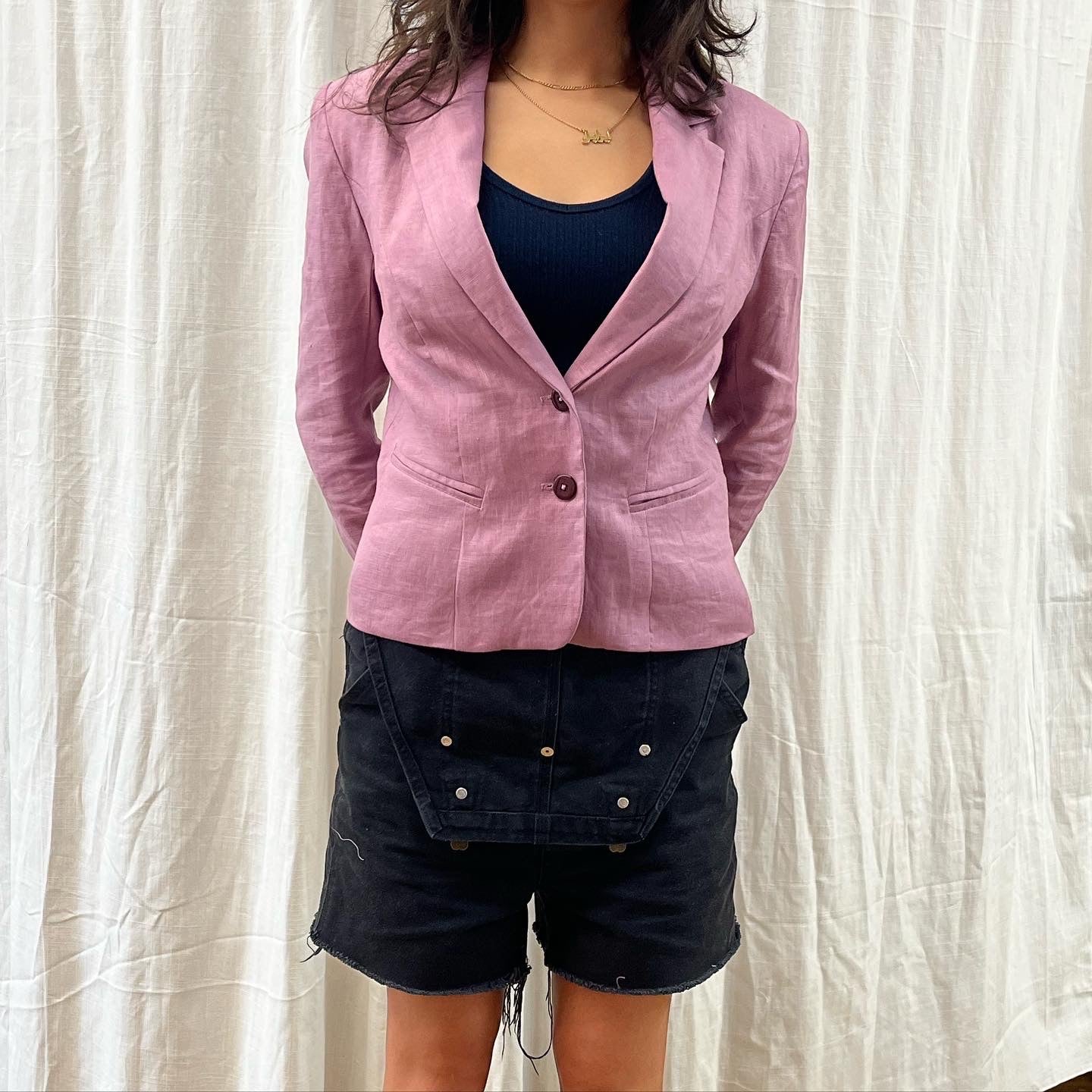 Lined linen blazer